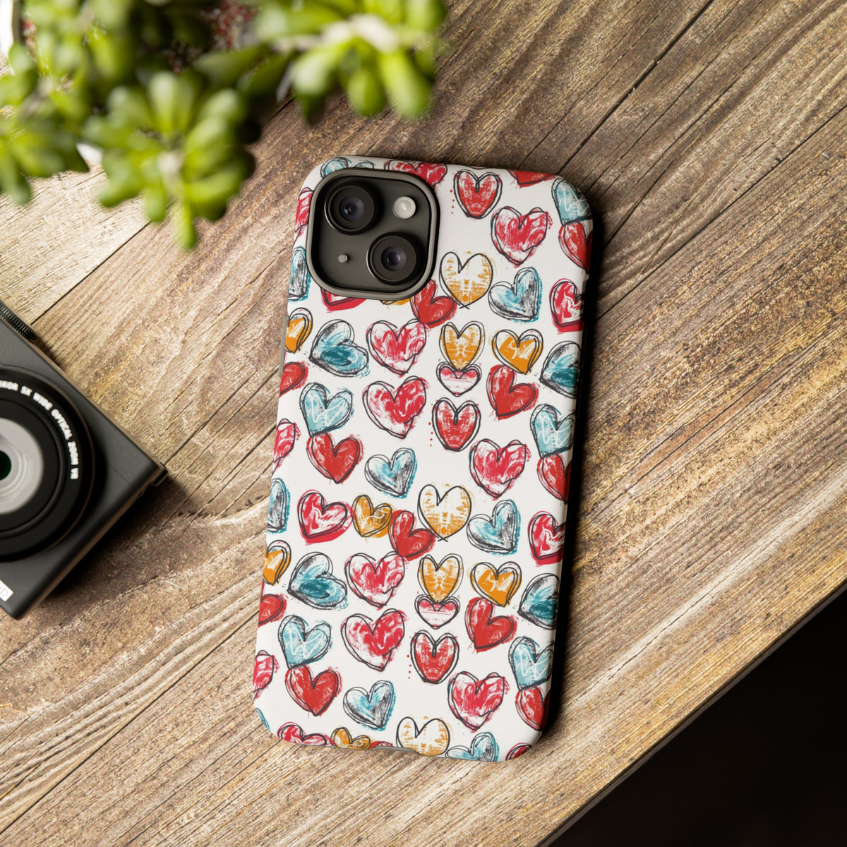 Heart Pattern Phone Case – Stylish & Loving Design for Your Device 235