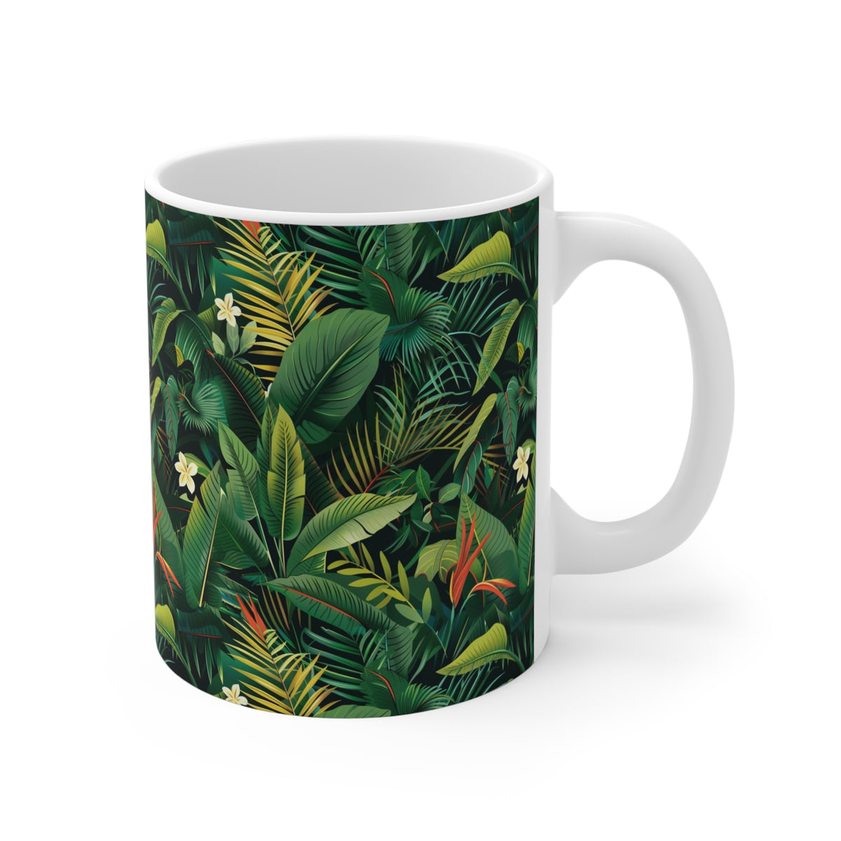Endless Forest Pattern Coffee Mug - Nature-Inspired Ceramic Drinkware 411