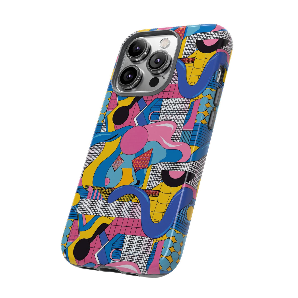 90s Themed Seamless Pattern Phone Case – Embrace Retro Style and Protection 224