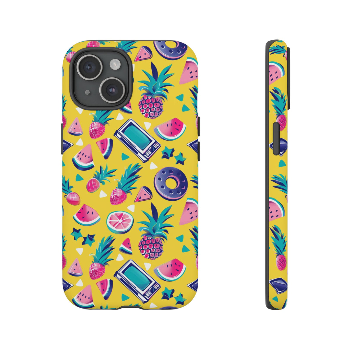 90s Themed Seamless Pattern Phone Case – Embrace Retro Style and Protection 255