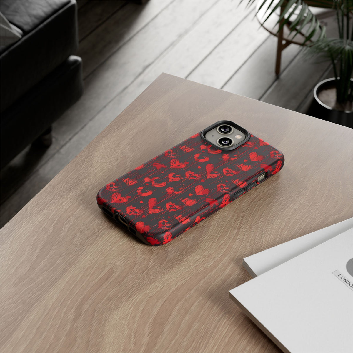 Heart Pattern Phone Case – Stylish & Loving Design for Your Device 825