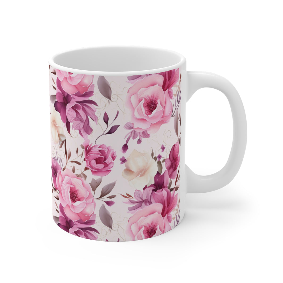 Various Watercolor Design All Over Coffee Mug – Unique Artistic Ceramic Coffee Cup 116