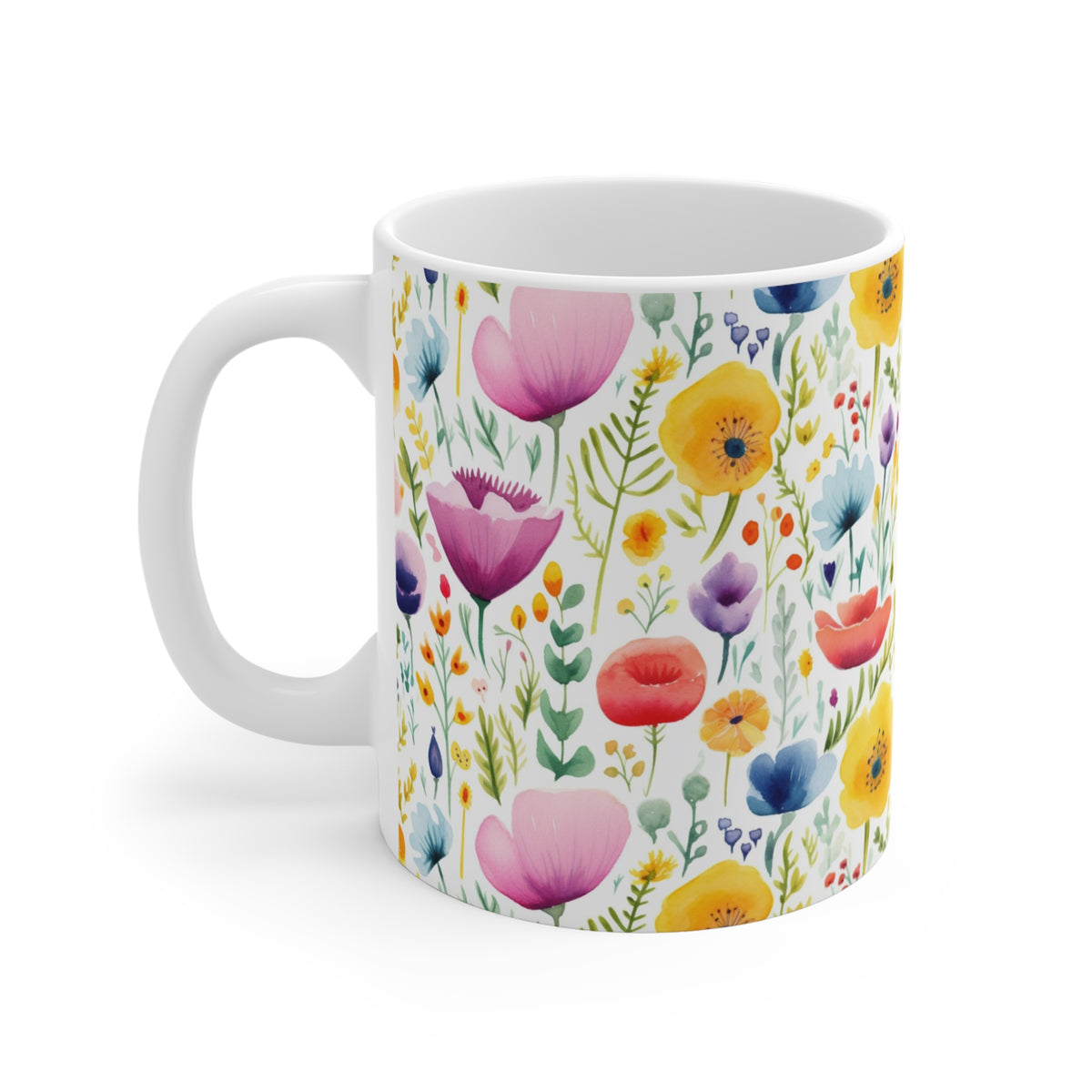 Various Watercolor Design All Over Coffee Mug – Unique Artistic Ceramic Coffee Cup 1030