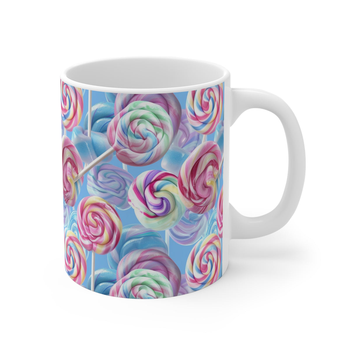 Colorful All-Over Candy Theme Coffee Mug Fun Ceramic Drinkware 015