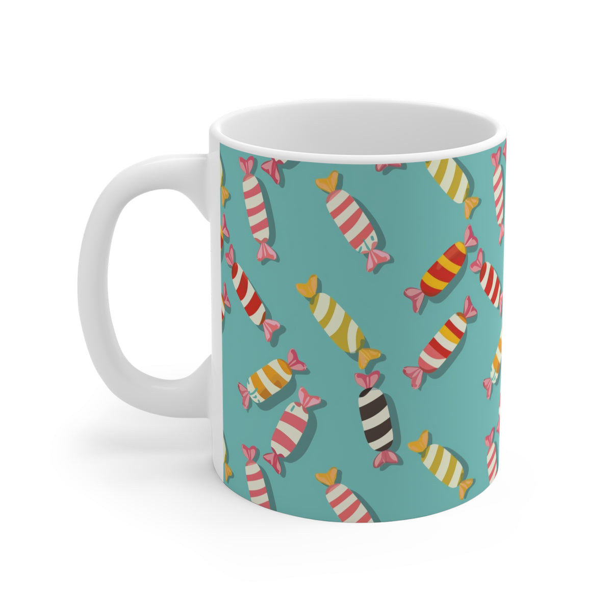 Colorful All-Over Candy Theme Coffee Mug Fun Ceramic Drinkware 244