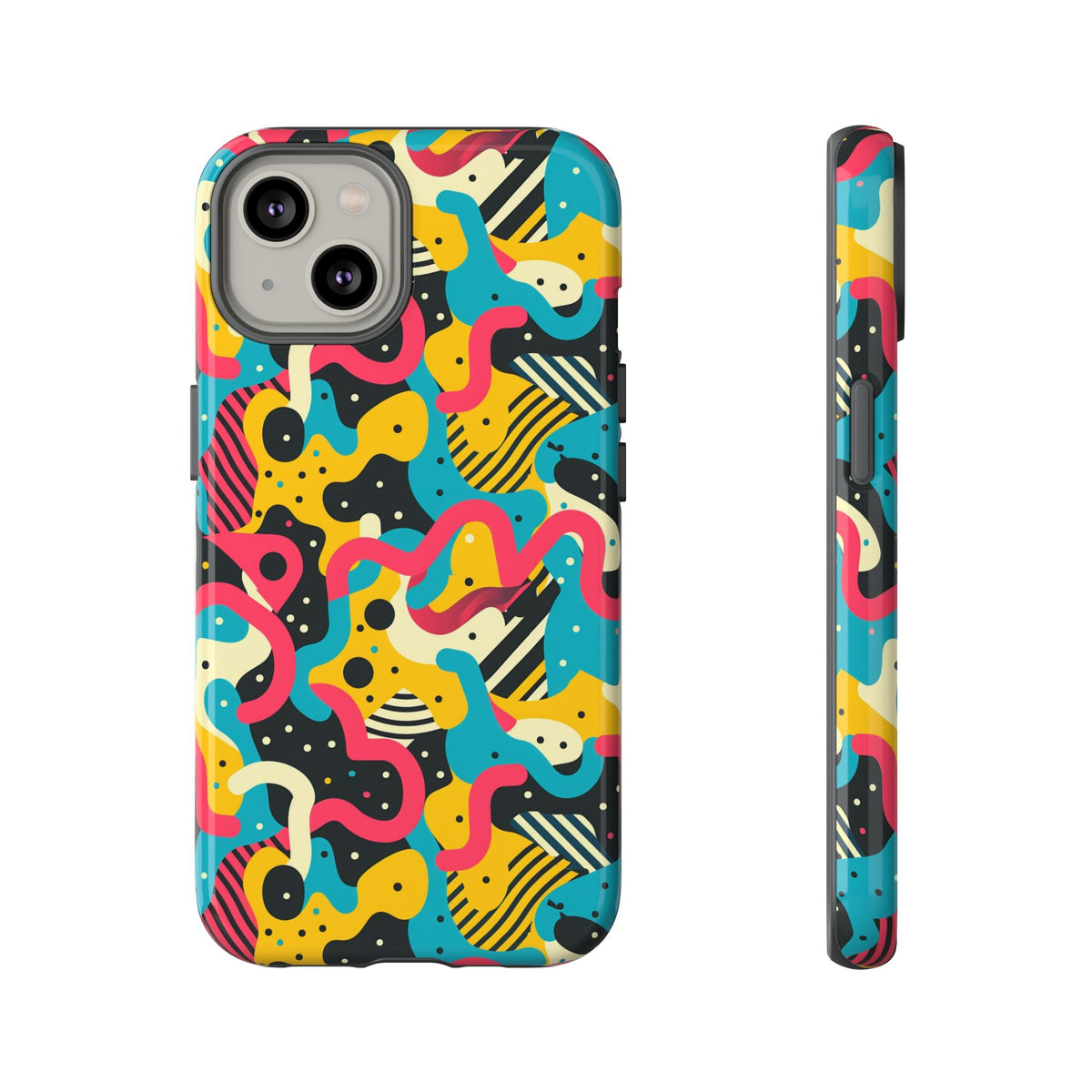 90s Themed Seamless Pattern Phone Case – Embrace Retro Style and Protection 238