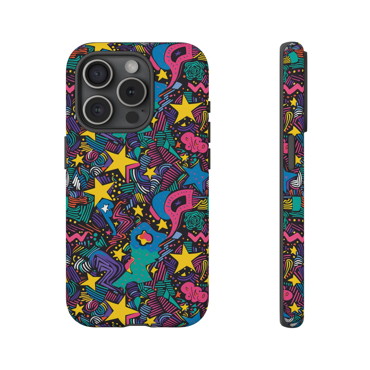 90s Themed Seamless Pattern Phone Case – Embrace Retro Style and Protection 227