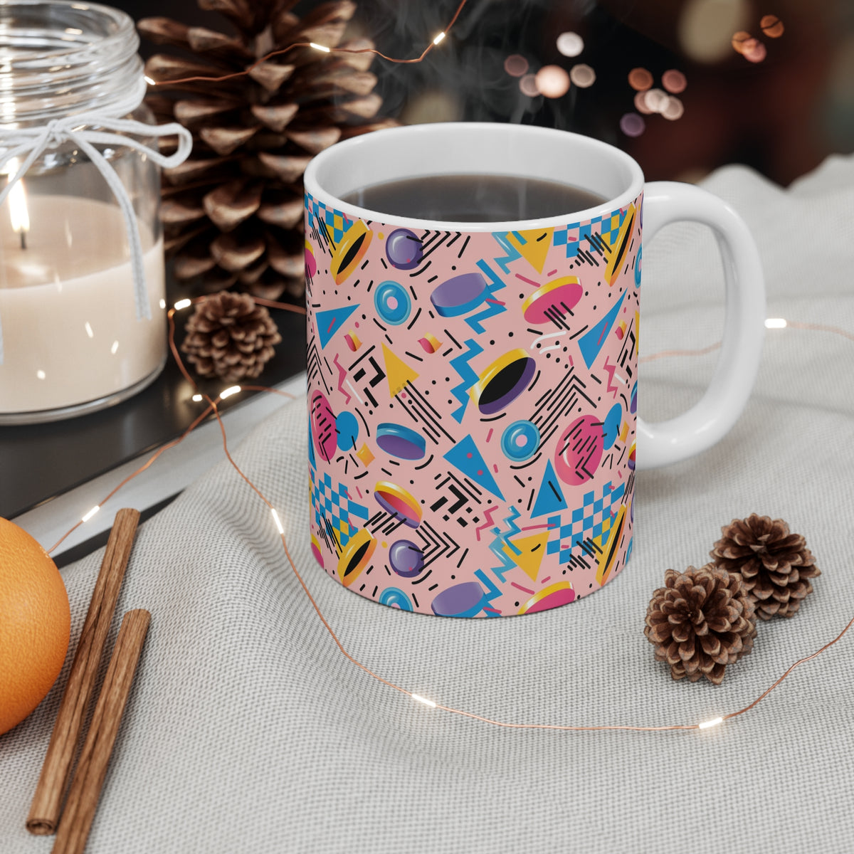 90s Retro Coffee Mug - Full Wrap Design 553