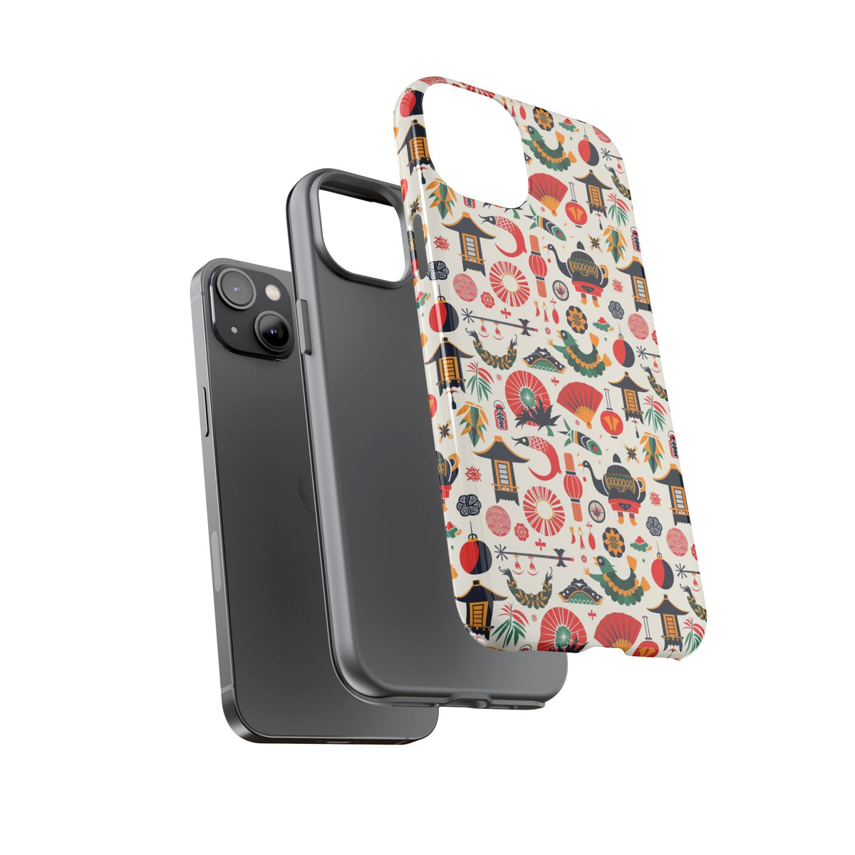 Japanese Pattern Phone Case – Elegant & Timeless Design for Your Phone 461