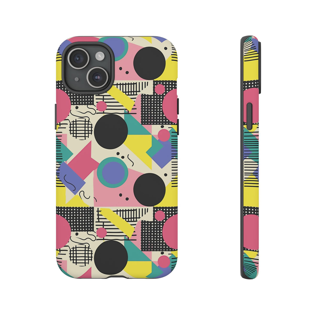 90s Themed Seamless Pattern Phone Case – Embrace Retro Style and Protection 228