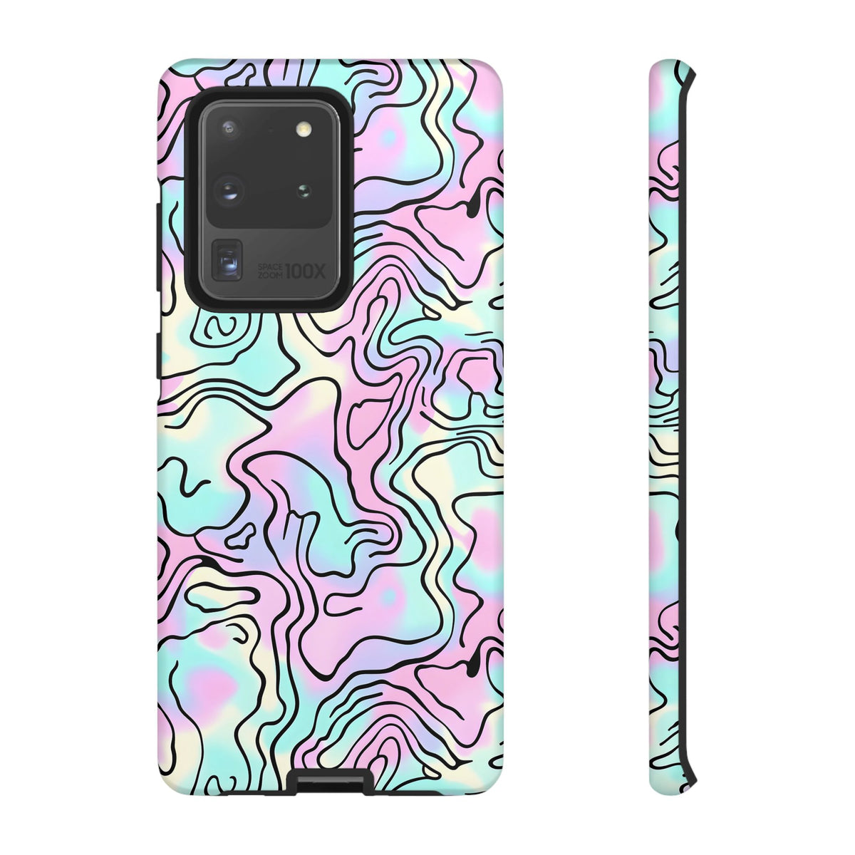 Abstract Pastel Waves and Wavy Lines Phone Case – Elegant and Modern Phone Cover