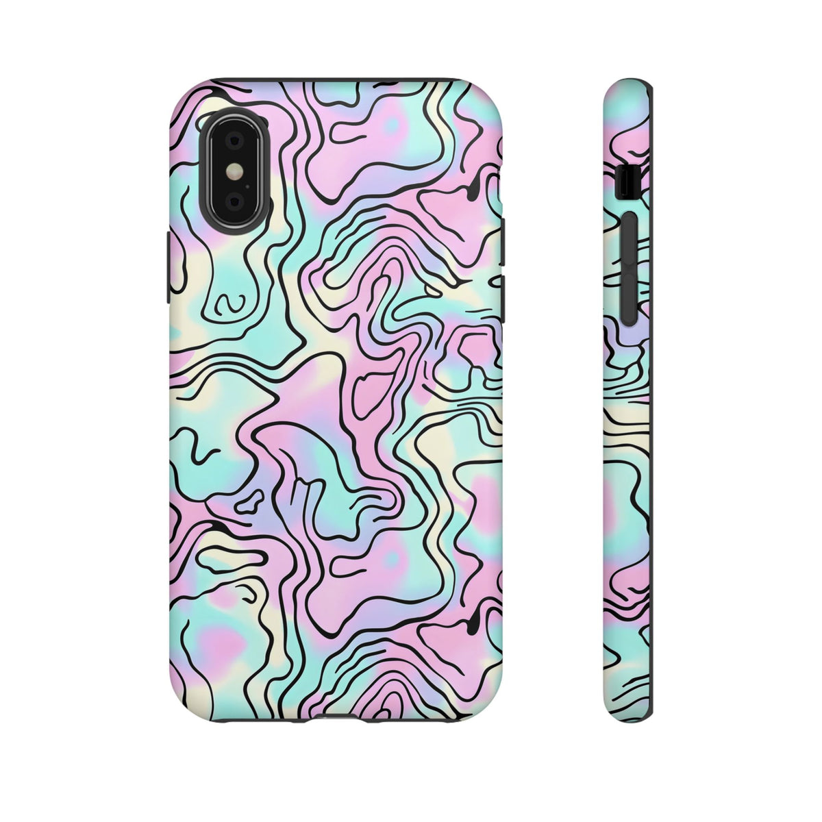 Abstract Pastel Waves and Wavy Lines Phone Case – Elegant and Modern Phone Cover