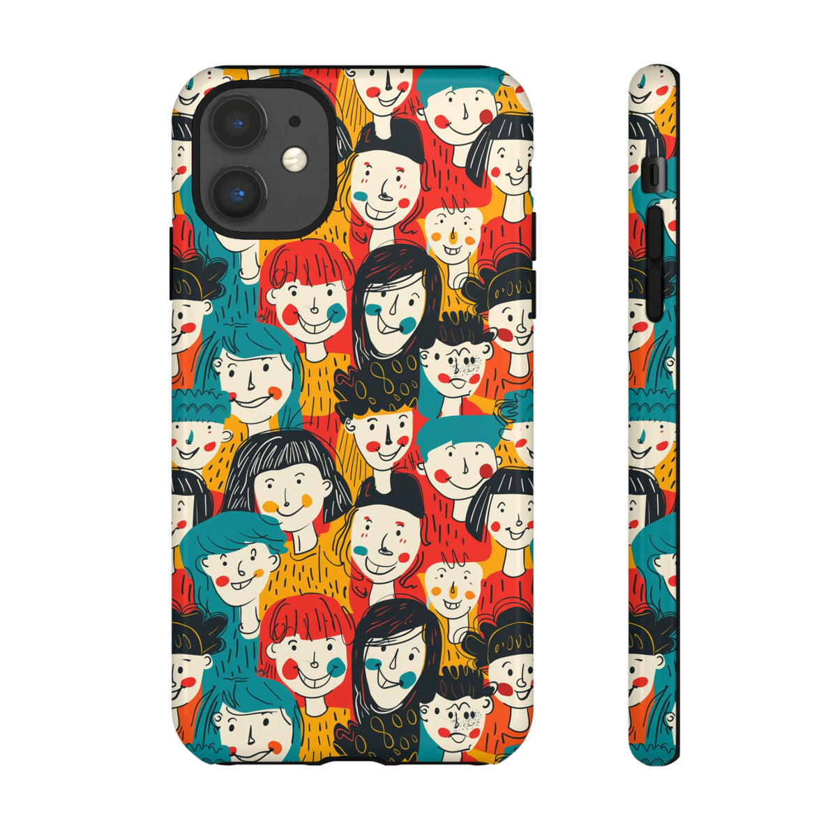 Happy Faces Phone Case – Joyful and Cheerful Design for a Bright Look 3