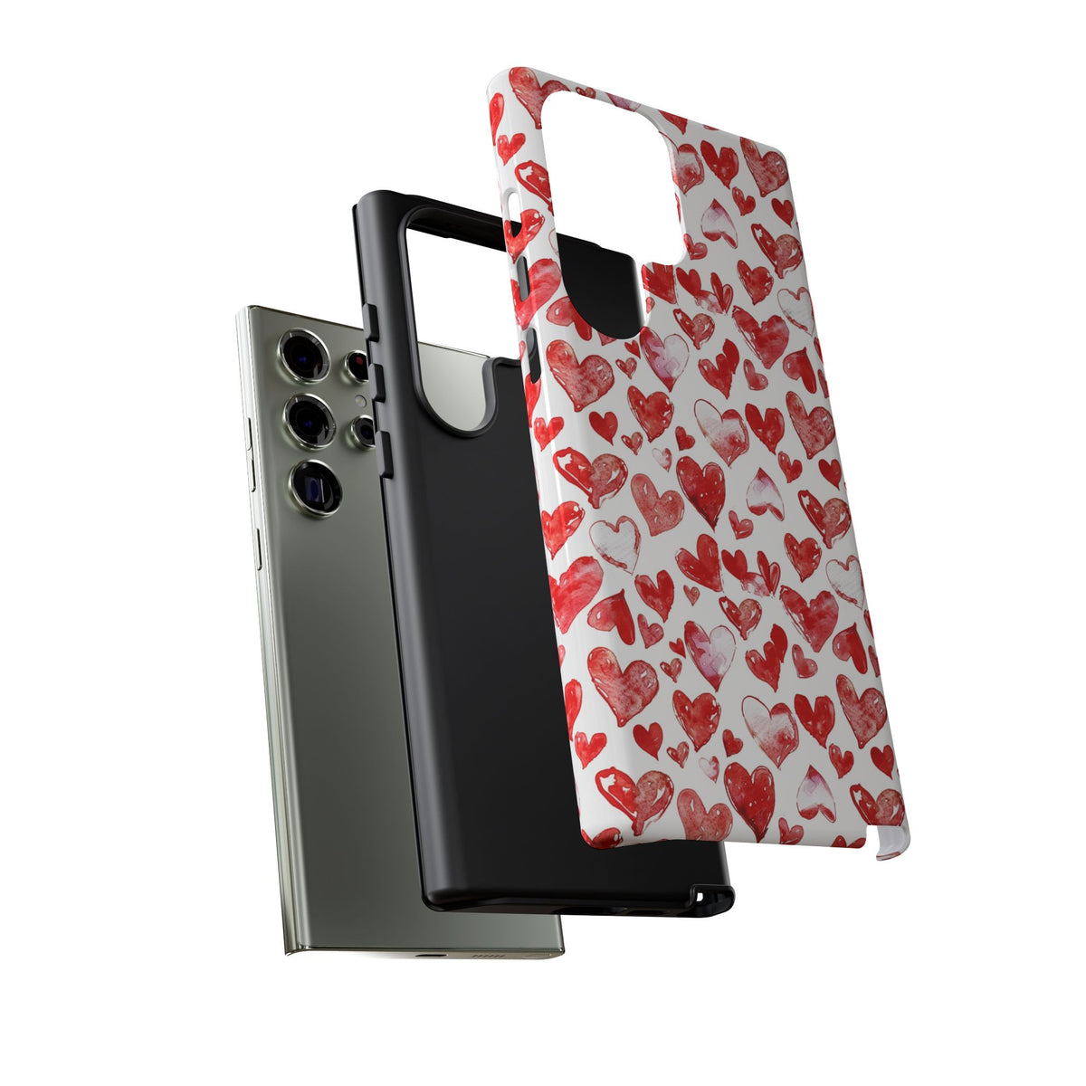 Heart Pattern Phone Case – Stylish & Loving Design for Your Device 813