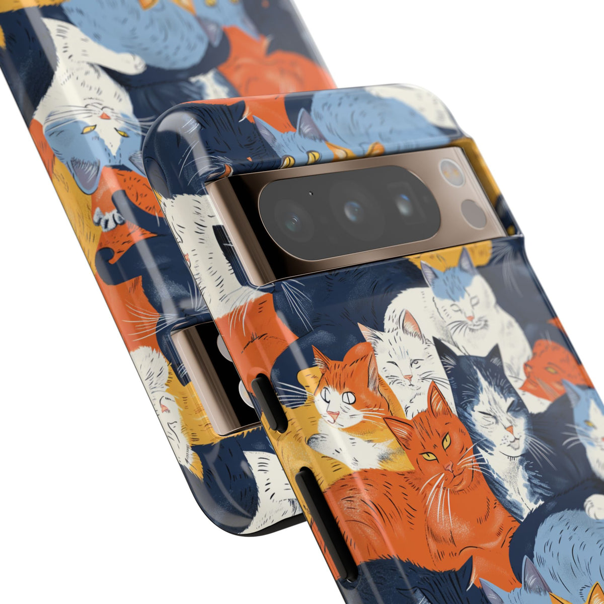 Seamless Cat Pattern Design Phone Case – Playful and Stylish Cat-Themed Phone Cover