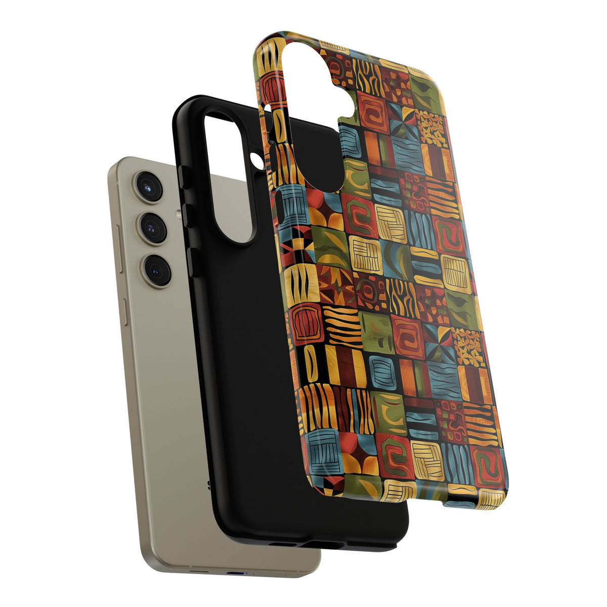 Stylish African Pattern Phone Case – Unique and Vibrant Protection 075