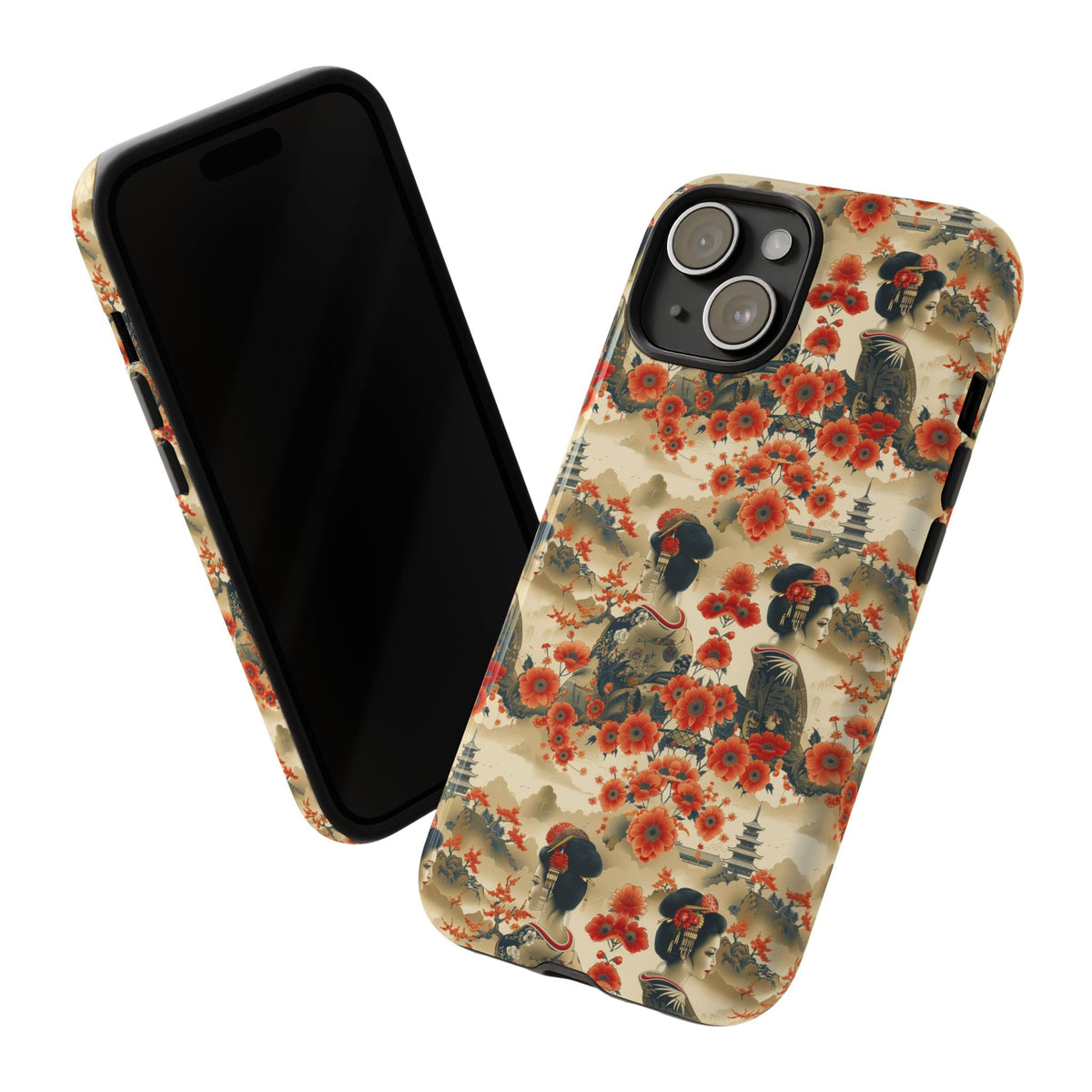 Japanese Pattern Phone Case – Elegant & Timeless Design for Your Phone 066