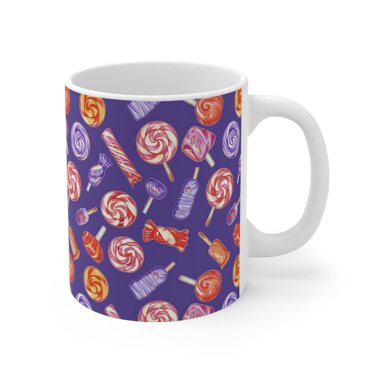 Colorful All-Over Candy Theme Coffee Mug Fun Ceramic Drinkware 008