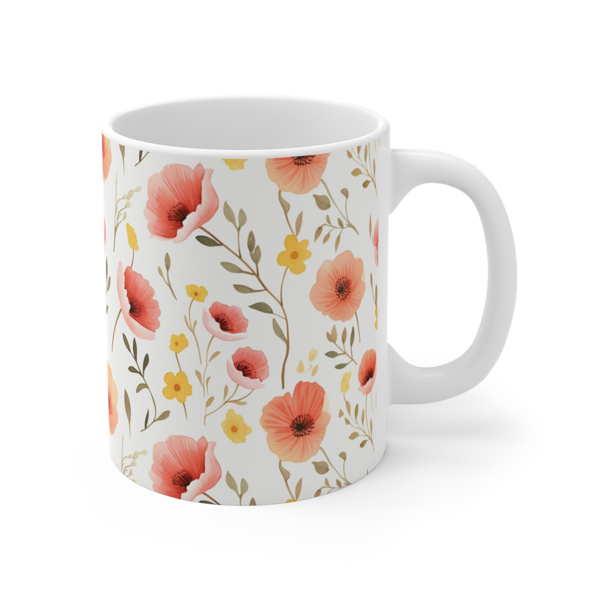 Various Watercolor Design All Over Coffee Mug – Unique Artistic Ceramic Coffee Cup 461