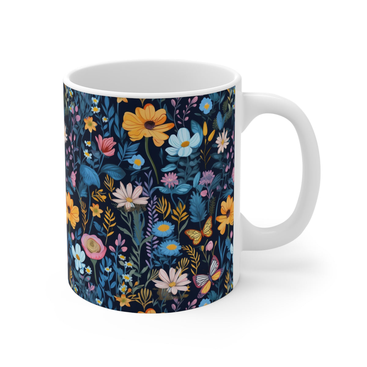 Floral Garden Pattern Coffee Mug – A Must-Have for Nature Enthusiasts    (10)