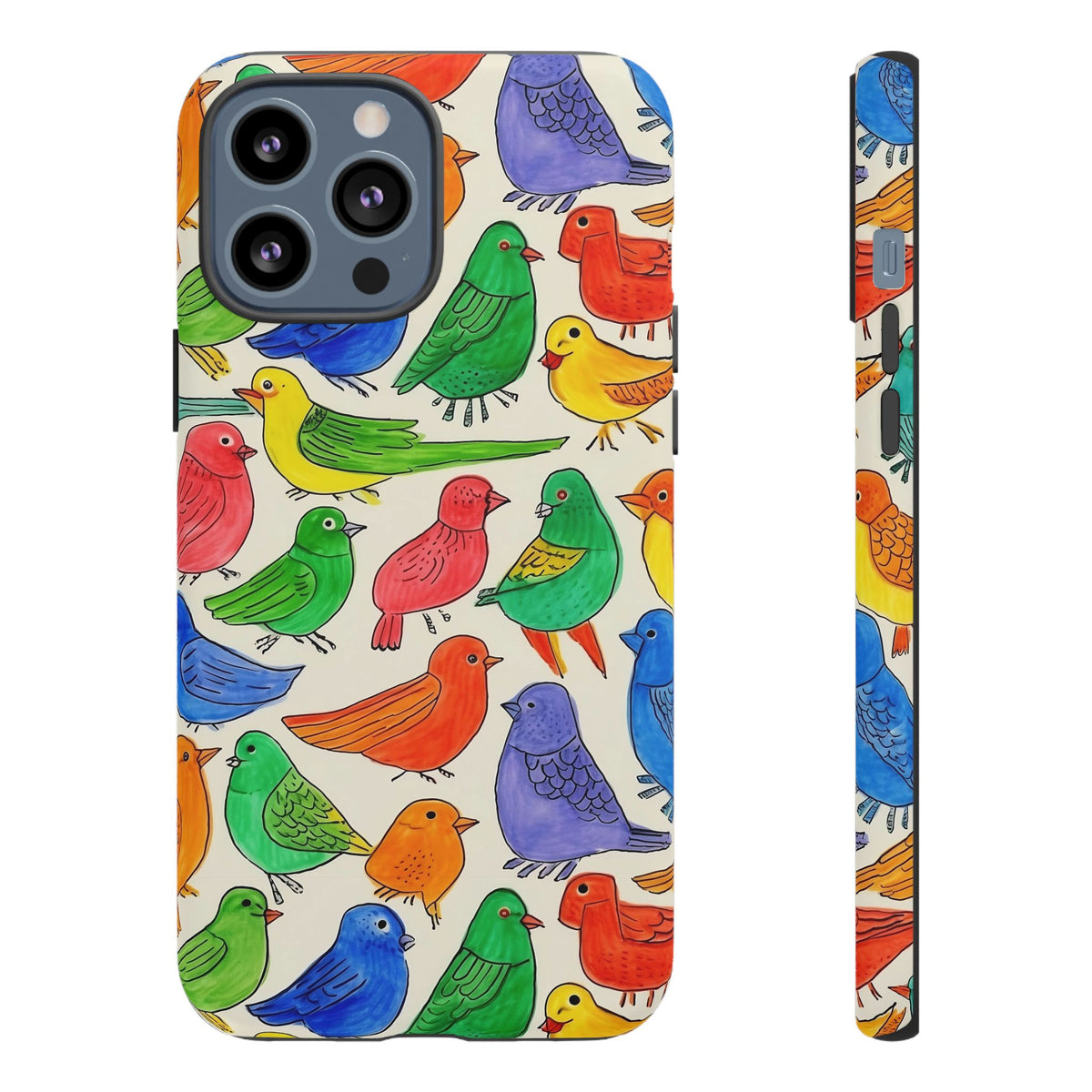 Birds Seamless Pattern Phone Case – Elegant and Timeless Avian Design 2