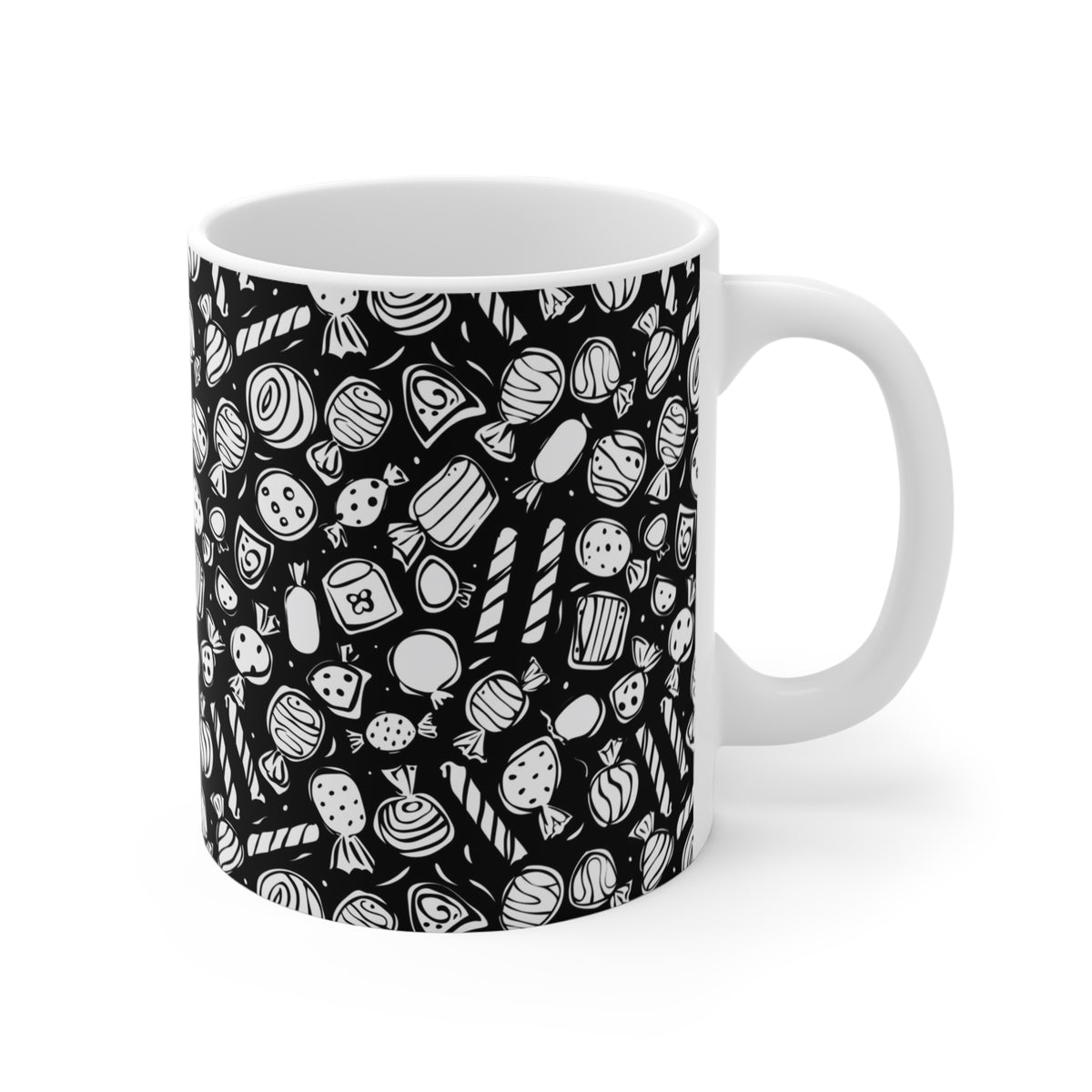 Colorful All-Over Candy Theme Coffee Mug Fun Ceramic Drinkware 234