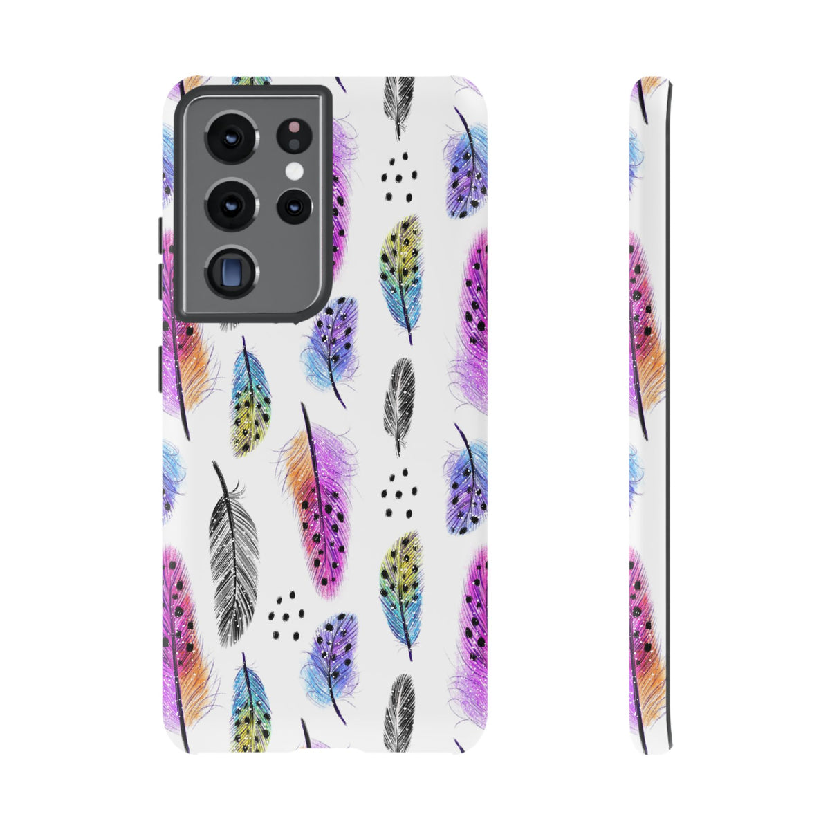 Feather Pattern Phone Case – Elegant & Durable Protection for Your Phone