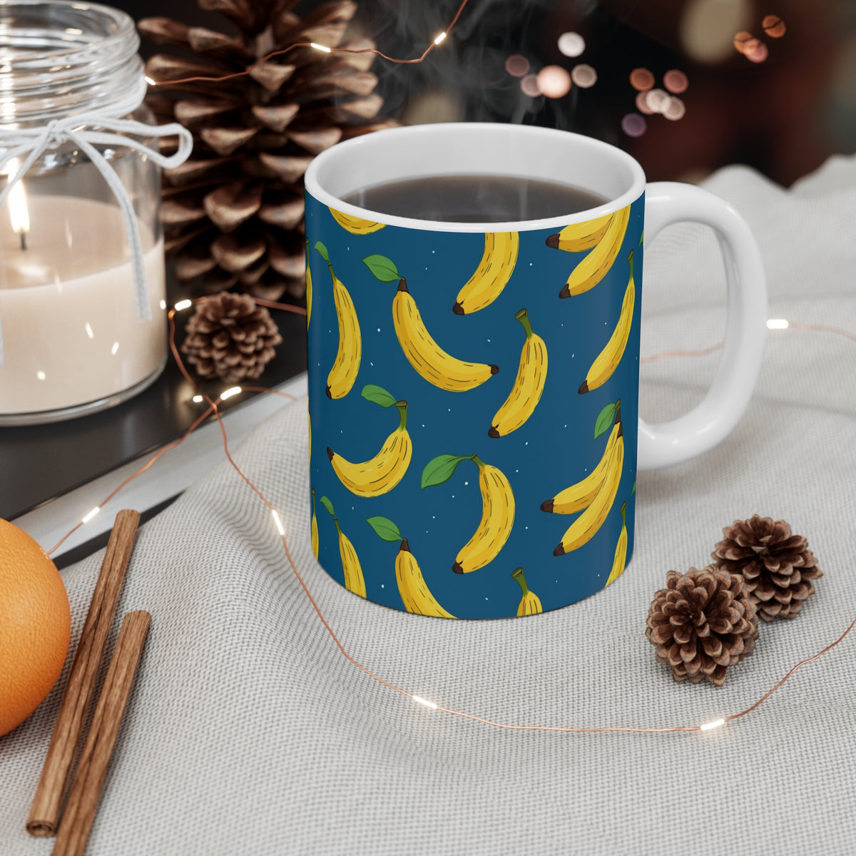 Vibrant Infinite Fruit Pattern Coffee Mug - Unique Ceramic Drinkware 1032