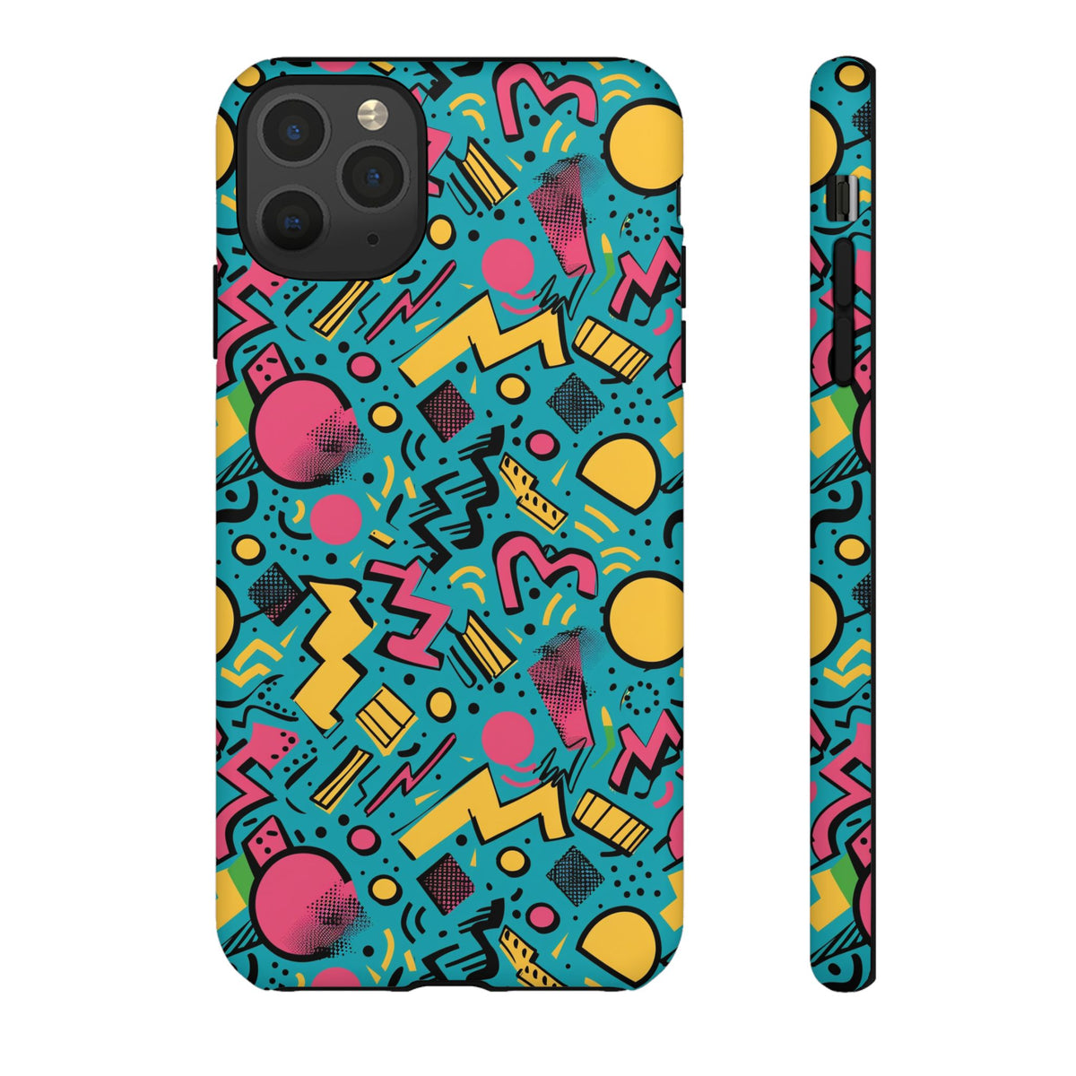 90s Themed Seamless Pattern Phone Case – Embrace Retro Style and Protection 253