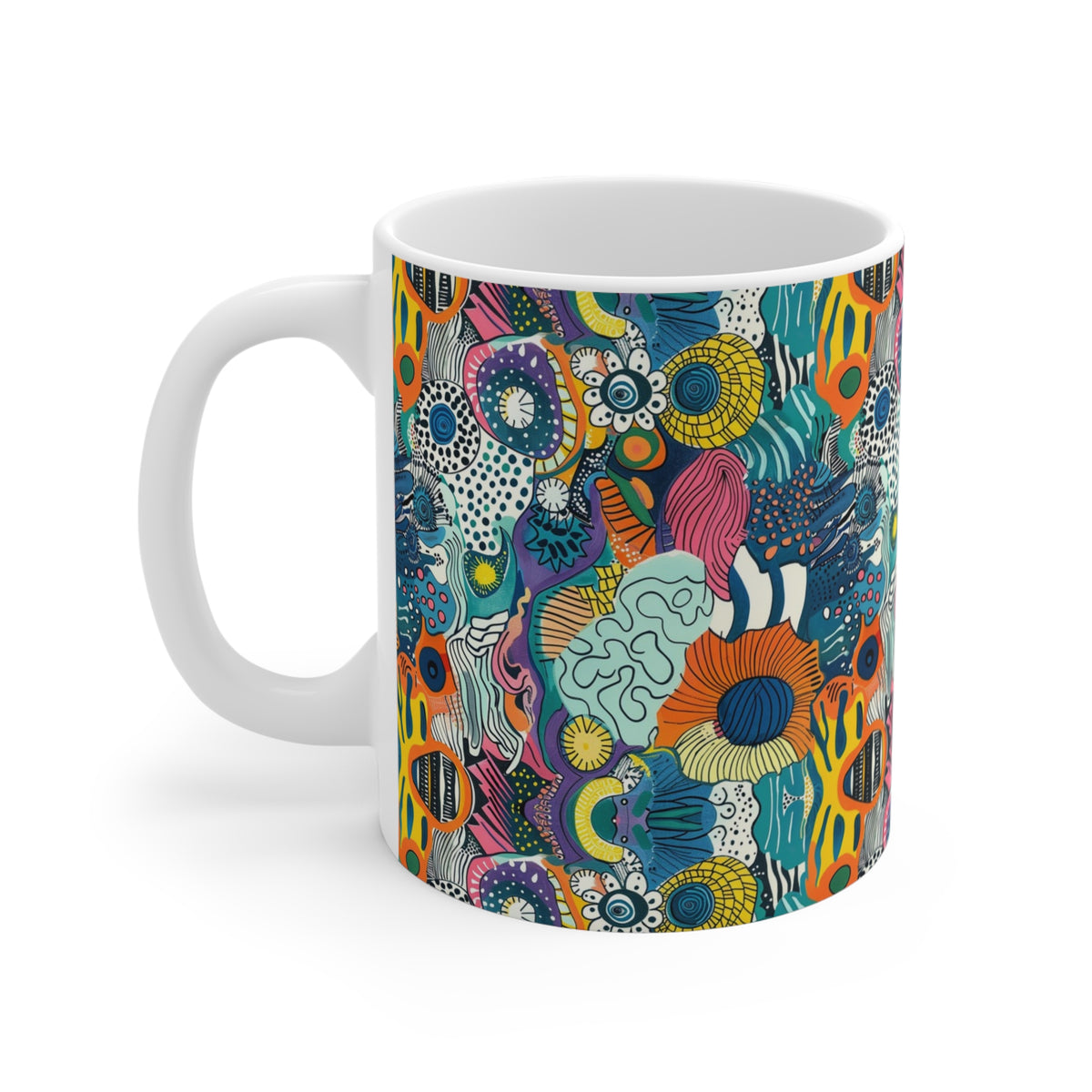 Artistic Doodle Coffee Mug - Sip with Imagination 023