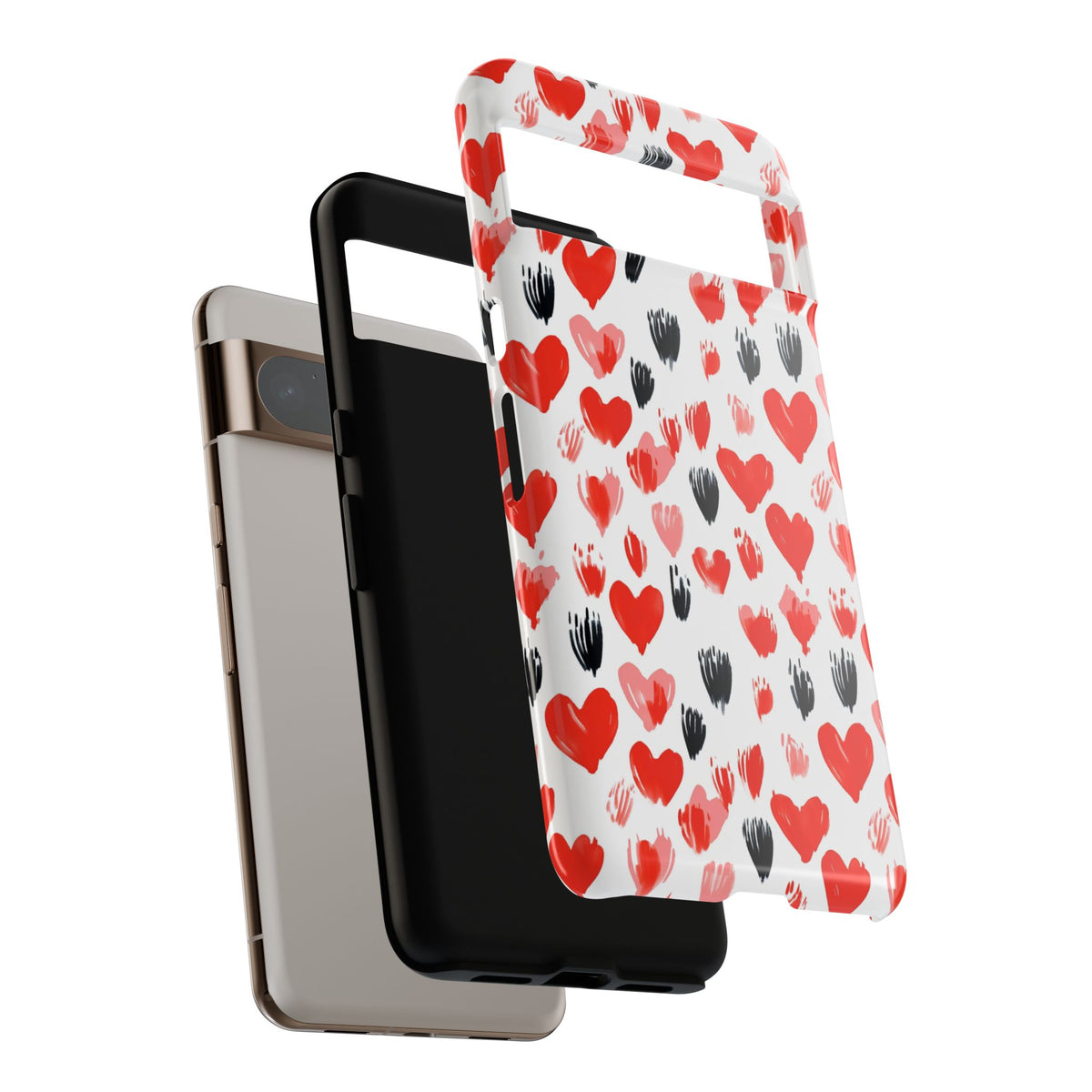 Heart Pattern Phone Case – Stylish & Loving Design for Your Device 366