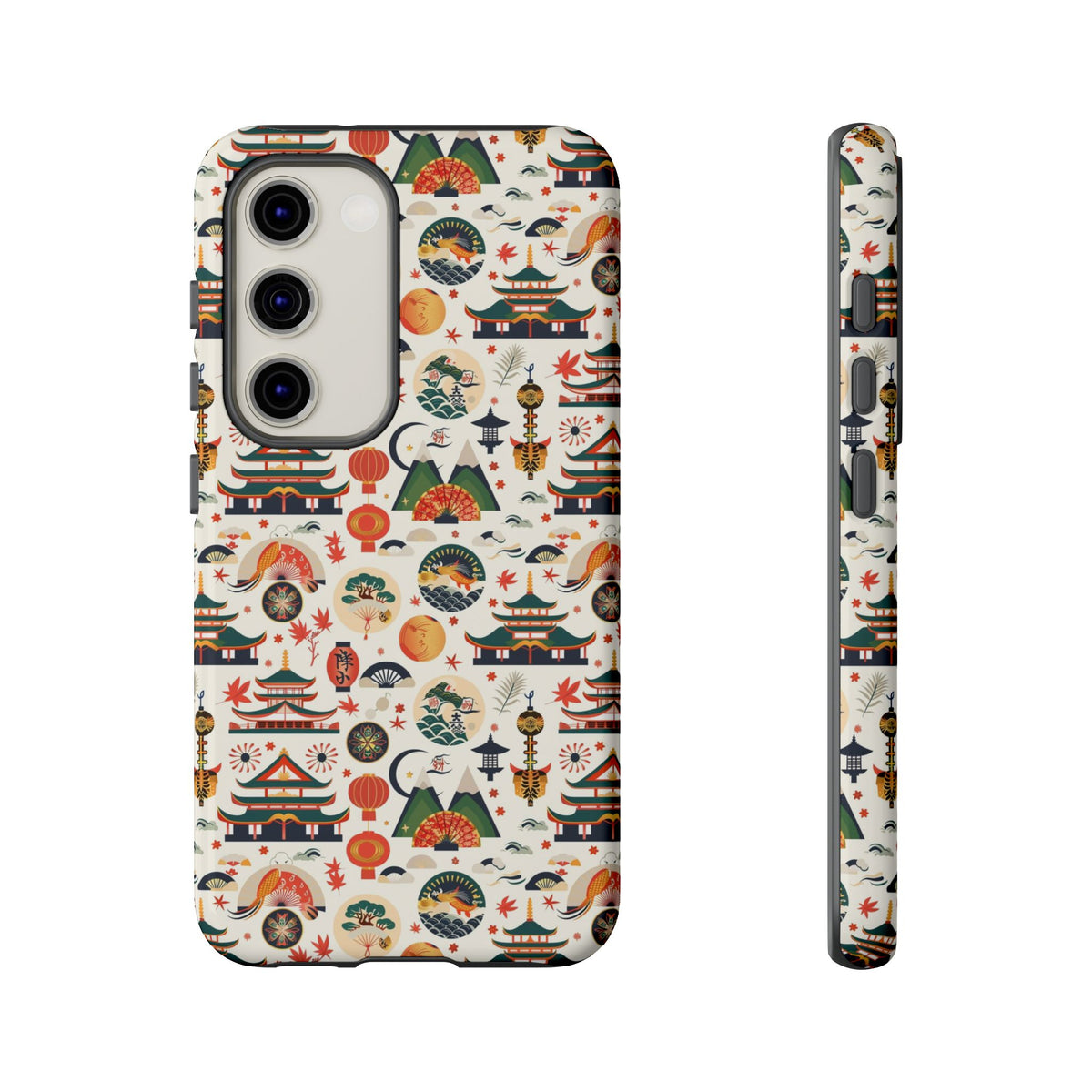 Japanese Pattern Phone Case – Elegant & Timeless Design for Your Phone 068