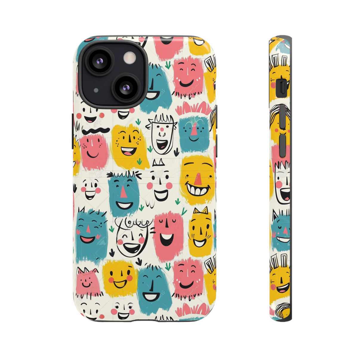 Happy Faces Phone Case – Joyful and Cheerful Design for a Bright Look