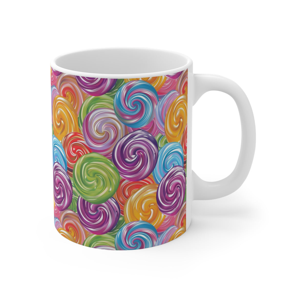 Colorful All-Over Candy Theme Coffee Mug Fun Ceramic Drinkware 014