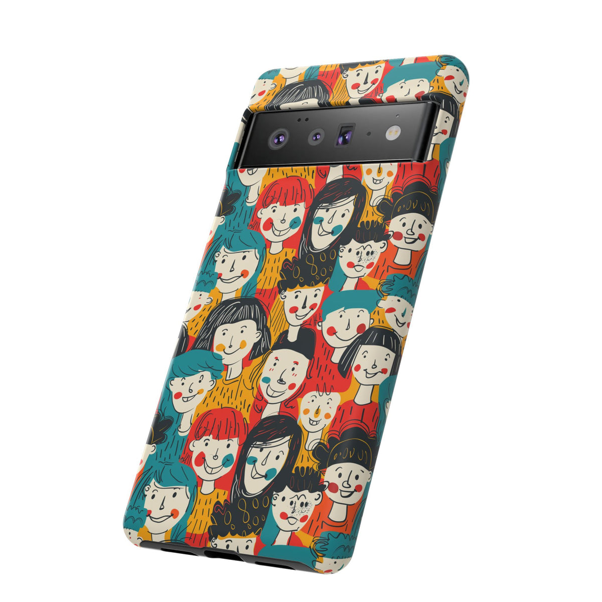 Happy Faces Phone Case – Joyful and Cheerful Design for a Bright Look 3