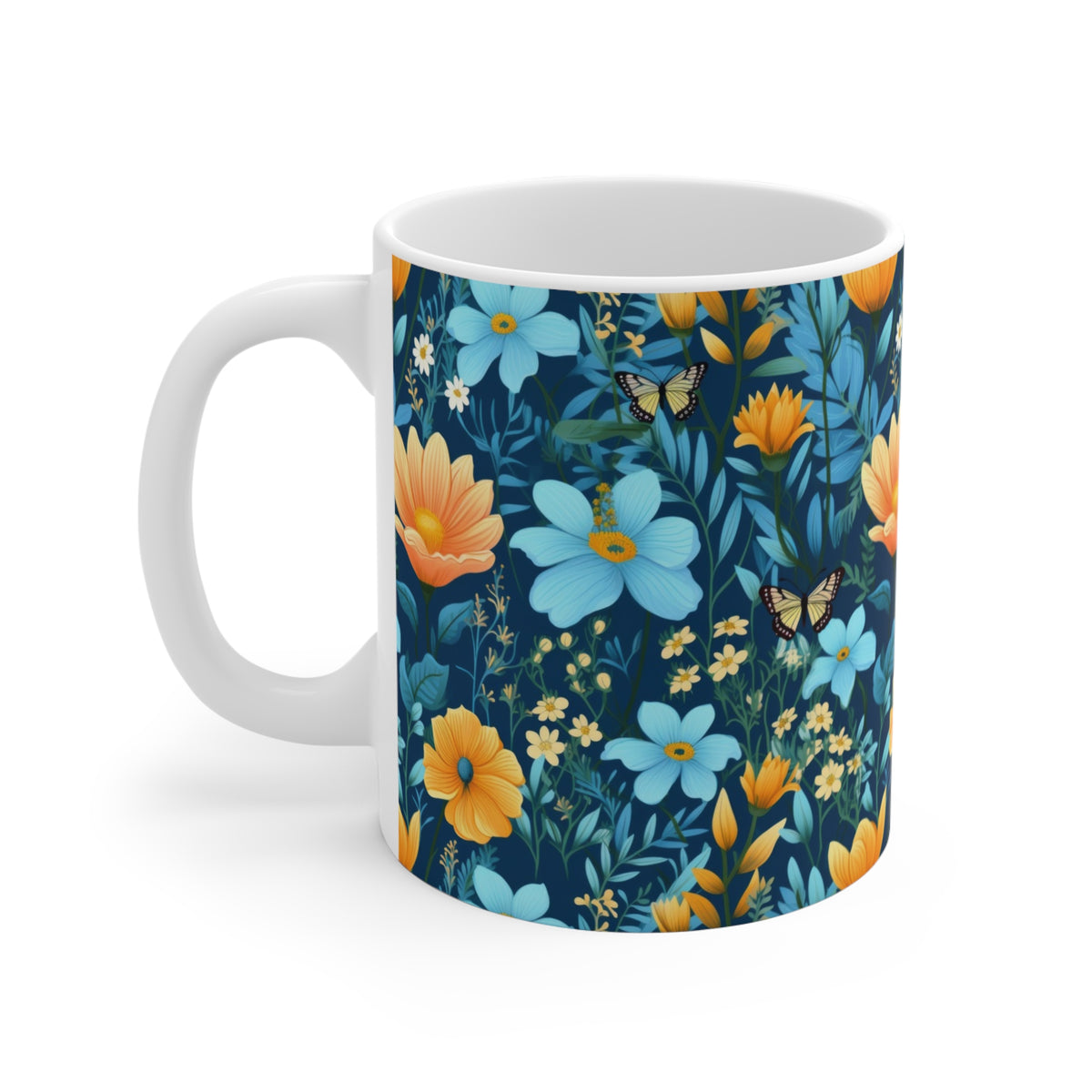 Floral Garden Pattern Coffee Mug – A Must-Have for Nature Enthusiasts    (11)