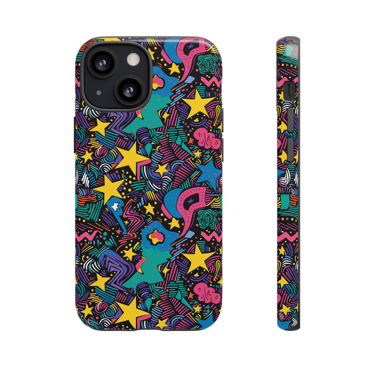 90s Themed Seamless Pattern Phone Case – Embrace Retro Style and Protection 227