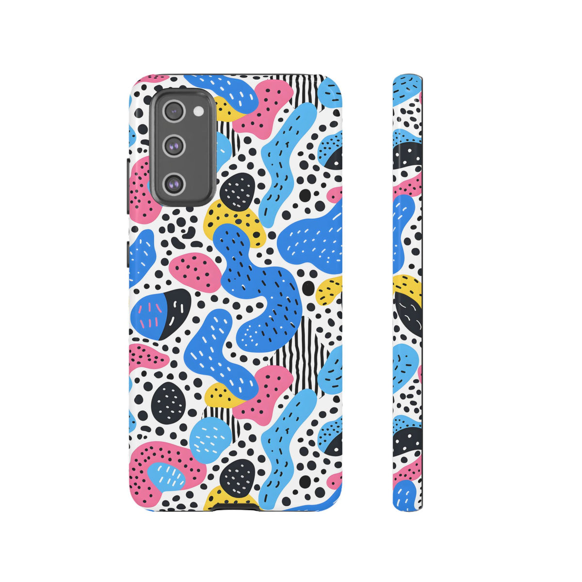 Abstract Baby Blue Memphis Design Phone Case – Sleek and Contemporary Artistry 2