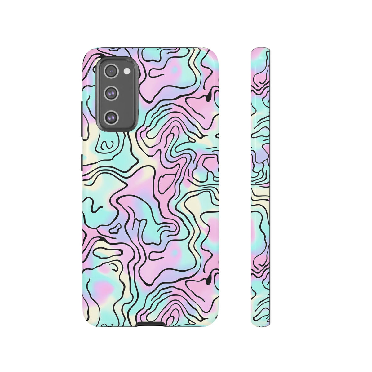 Abstract Pastel Waves and Wavy Lines Phone Case – Elegant and Modern Phone Cover