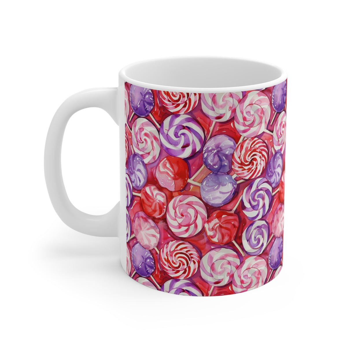 Colorful All-Over Candy Theme Coffee Mug Fun Ceramic Drinkware 292