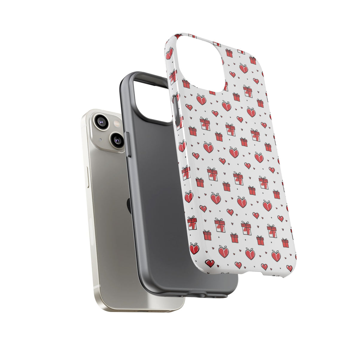 Heart Pattern Phone Case – Stylish & Loving Design for Your Device 234