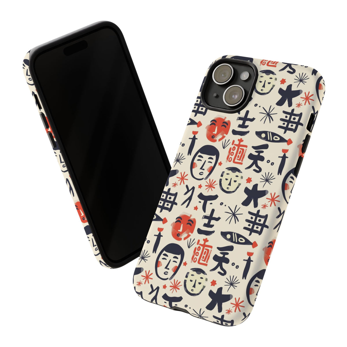 Japanese Pattern Phone Case – Elegant & Timeless Design for Your Phone 092