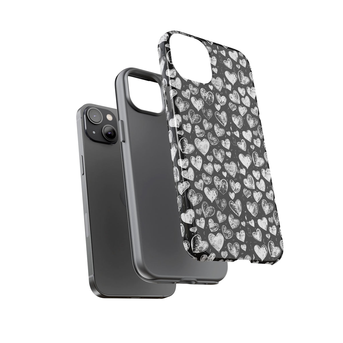 Heart Pattern Phone Case – Stylish & Loving Design for Your Device 815