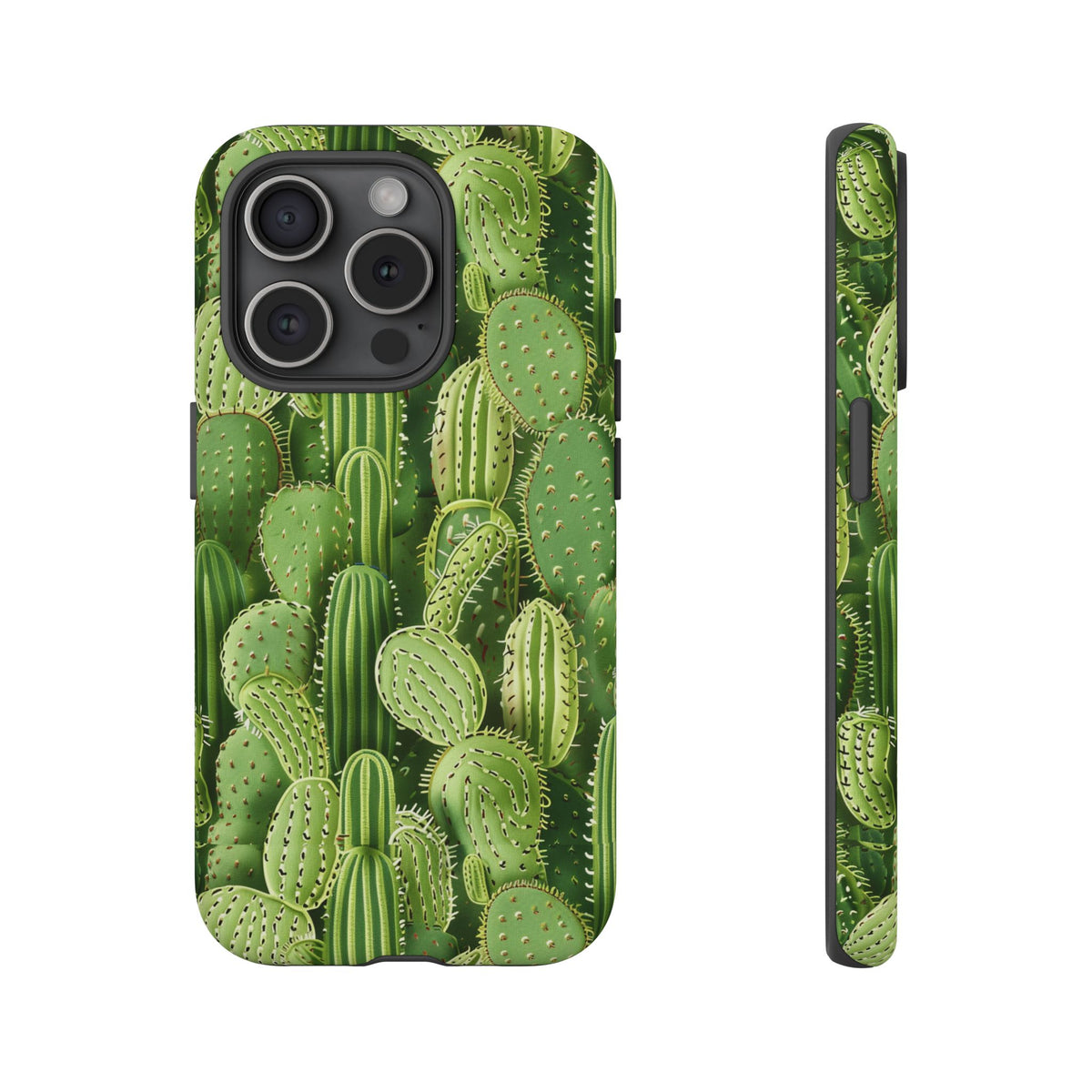 Cactus Embroidery Phone Case – Elegant and Unique Handcrafted Cactus Design