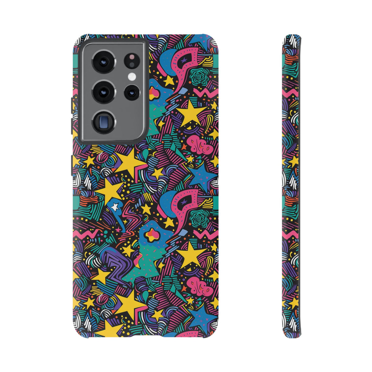 90s Themed Seamless Pattern Phone Case – Embrace Retro Style and Protection 227