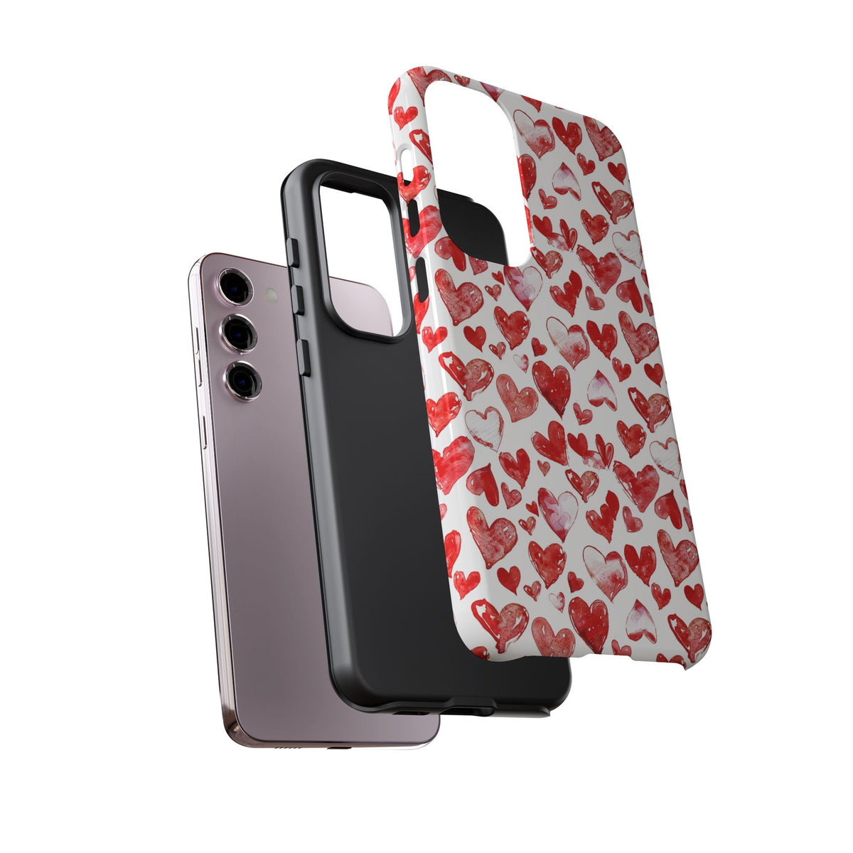 Heart Pattern Phone Case – Stylish & Loving Design for Your Device 813