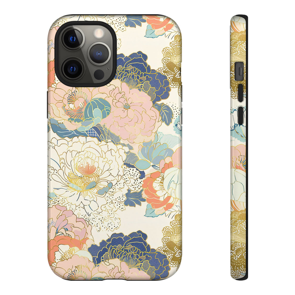 Japanese Blossom Asian Floral Design Phone Case – Elegant Floral Phone Cover 4