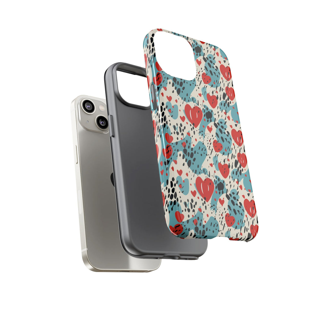 Heart Pattern Phone Case – Stylish & Loving Design for Your Device 822