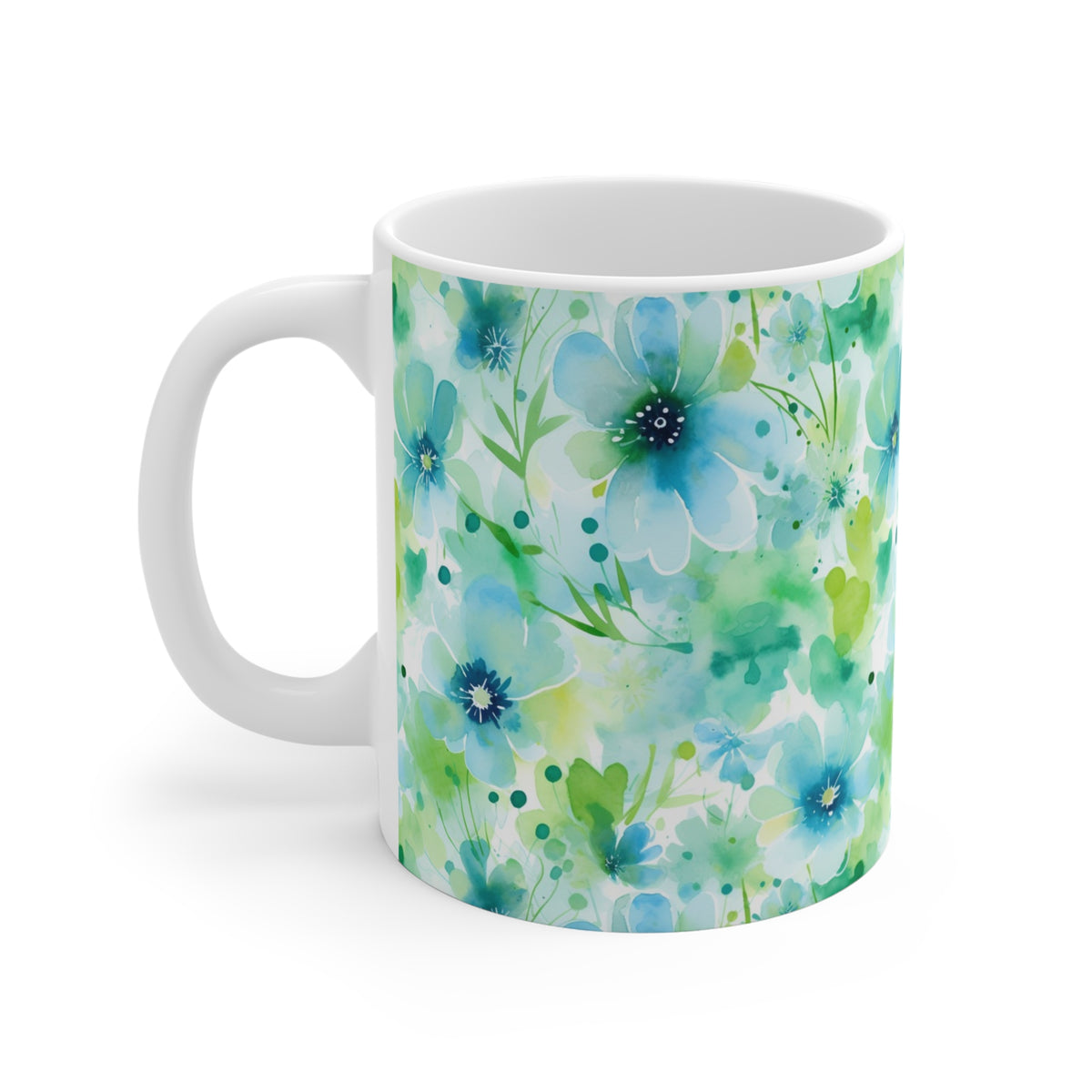 Various Watercolor Design All Over Coffee Mug – Unique Artistic Ceramic Coffee Cup 516