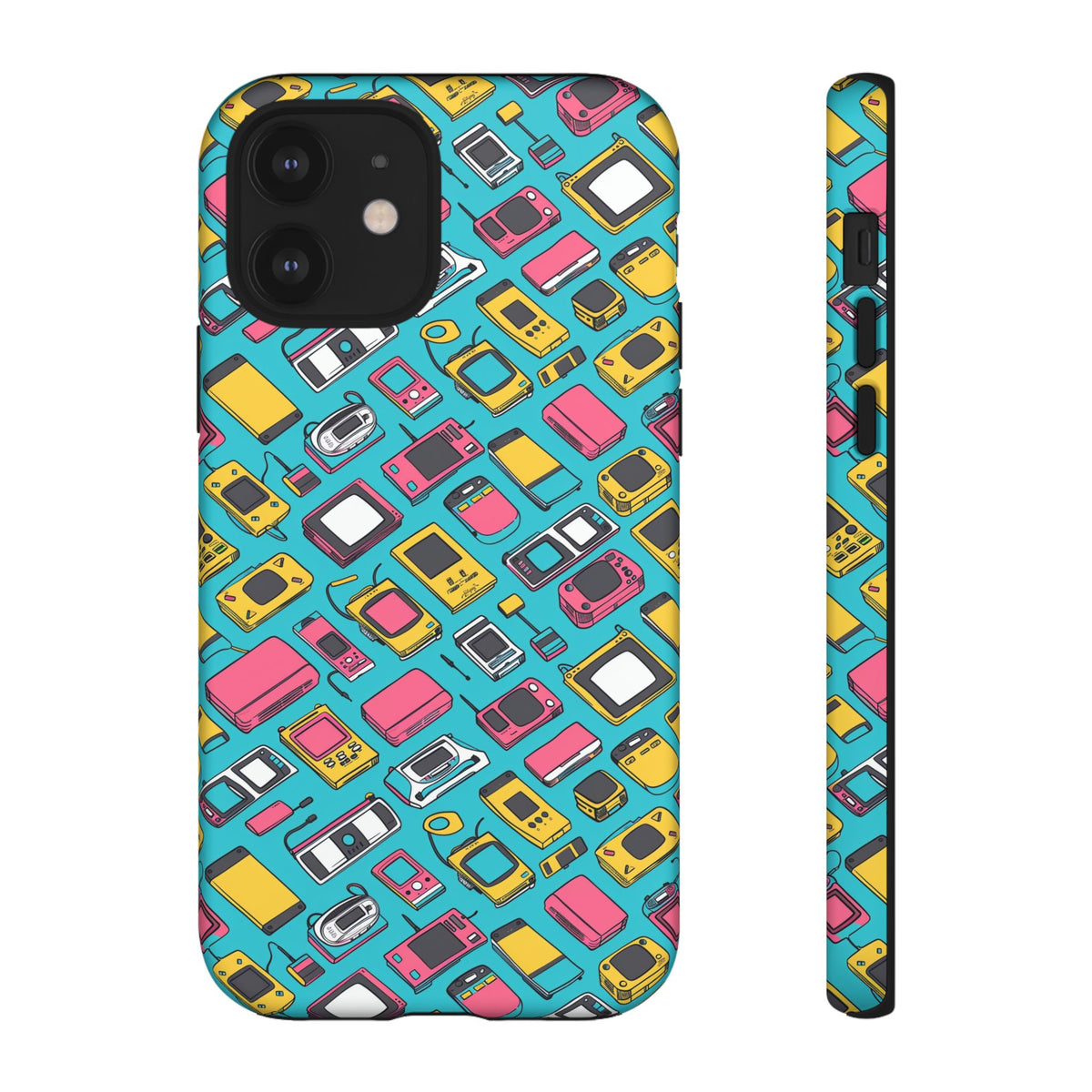 90s Themed Seamless Pattern Phone Case – Embrace Retro Style and Protection 237